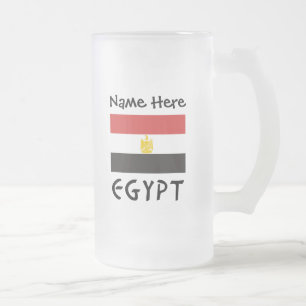 Ägyptische Flagge Personalisiert Mattglas Bierglas