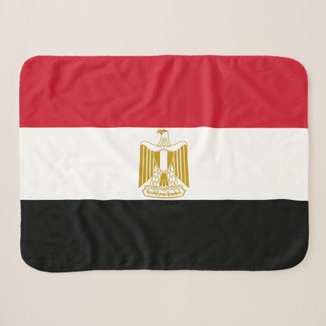 Ägyptische Flagge Sherpadecke (Vorderseite (Horizontal))