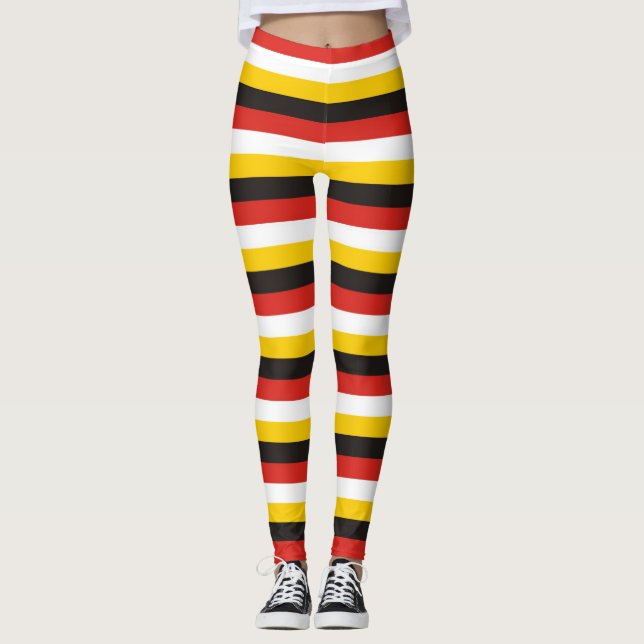 Ägyptische Flagge Streifen Ländermuster Symbol sch Leggings (Vorderseite)