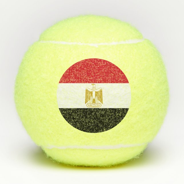 Ägyptische Flagge Tennisbälle (Vorderseite)