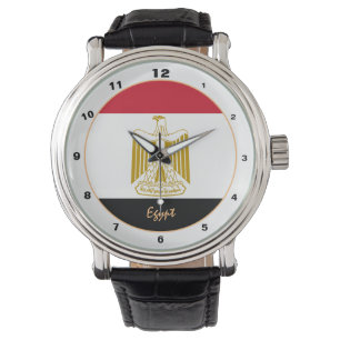 Ägyptische Flagge und Ägyptische Mode / Designer Armbanduhr