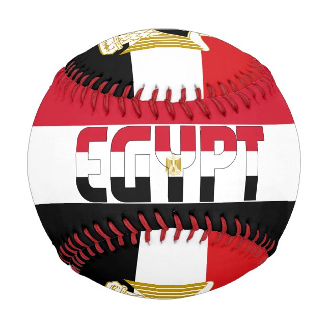 Ägyptische Flagge und Wappen Patriotisch Baseball (Vorderseite)