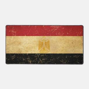 Ägyptische Flagge Vintag Grunge Design Schreibtischunterlage