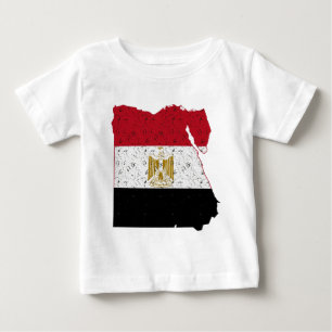 Ägyptische Flaggenkarte Crackle Baby T-shirt