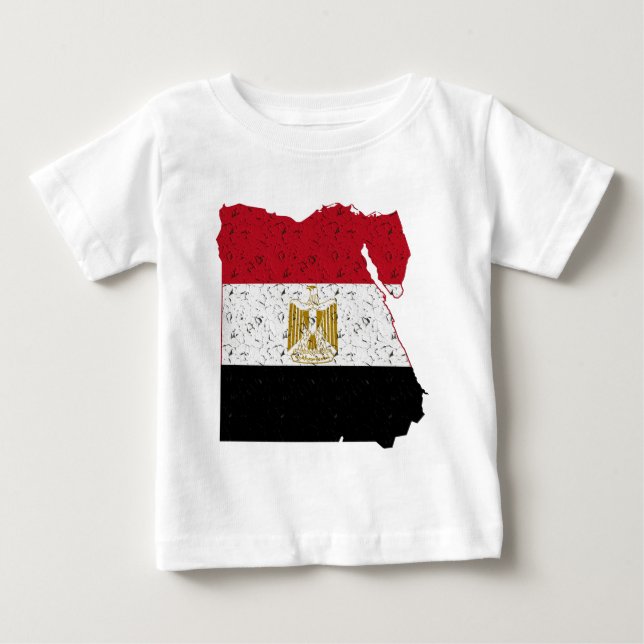 Ägyptische Flaggenkarte Crackle Baby T-shirt (Vorderseite)