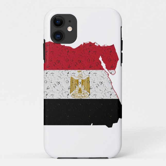 Ägyptische Flaggenkarte Crackle Case-Mate iPhone Hülle (Rückseite)