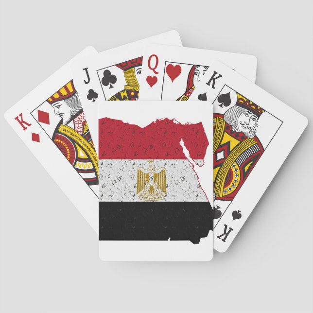 Ägyptische Flaggenkarte Crackle Spielkarten (Rückseite)