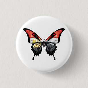 Ägyptische Frack-Schmetterlingsflagge Button