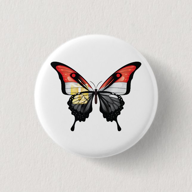 Ägyptische Frack-Schmetterlingsflagge Button (Vorderseite)