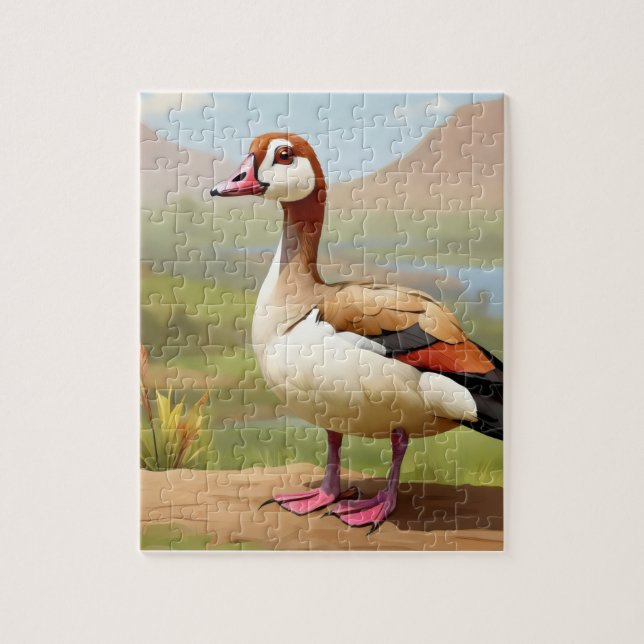 Ägyptische Gans auf dem Wasser (Vertikal)