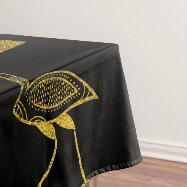 Ägyptische Goldhieroglyphen- und -symbolcollage Tischdecke (Beispiel)