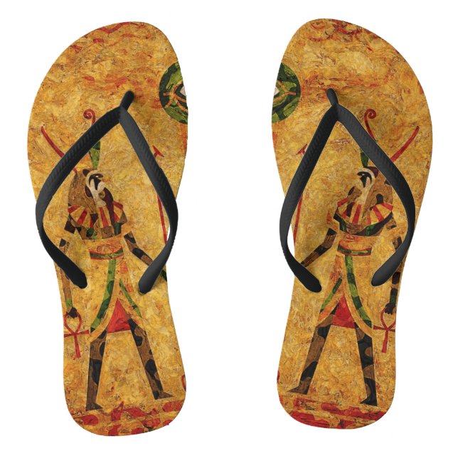 Ägyptische Götter Flip Flops (Fußbett)