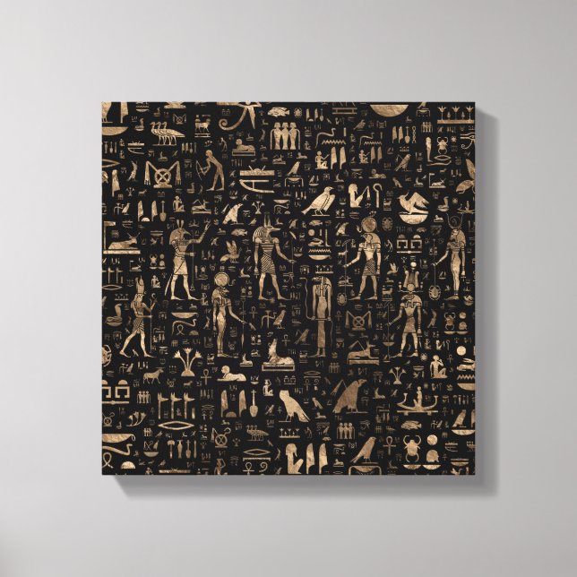 ägyptische Götter und Hieroglyphen Leinwanddruck (Vorderseite)