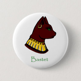 Ägyptische Göttin - Bastet-Abzeichen Button