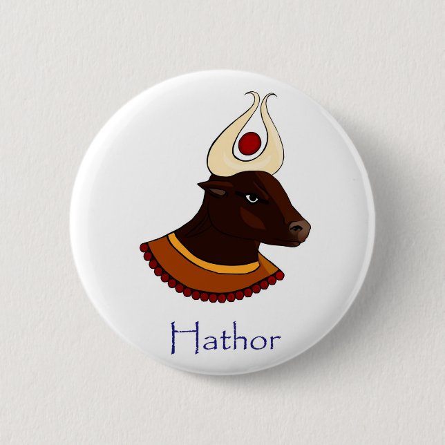 Ägyptische Göttin - Hathor-Abzeichen Button (Vorderseite)