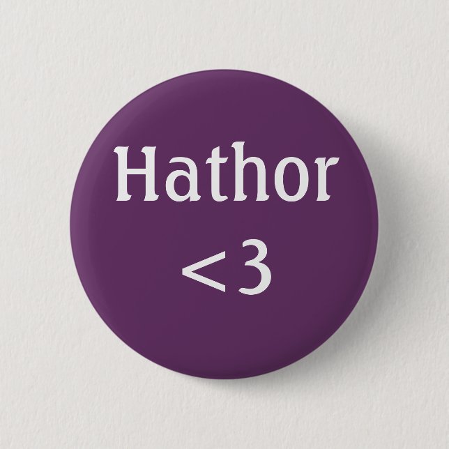 Ägyptische Göttin - Hathor-Liebe-Abzeichen Button (Vorderseite)