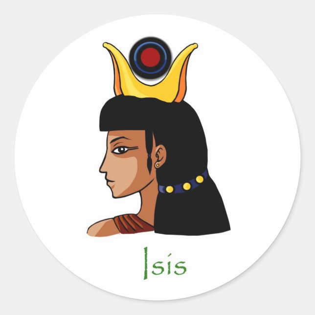 Ägyptische Göttin Isis Runder Aufkleber (Vorderseite)