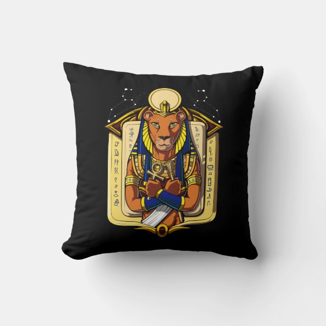 Ägyptische Göttin Lioness Sekhmet God Bastet Kissen (Vorderseite)