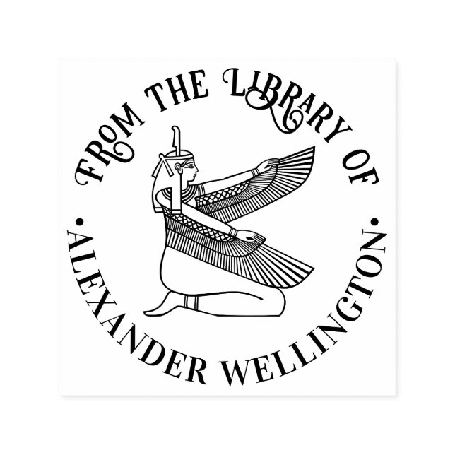 Ägyptische Göttin Maat Line Art Library Name Permastempel (Design)