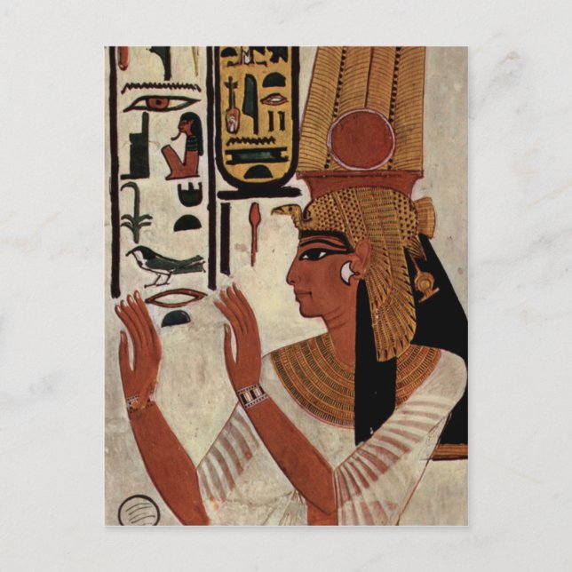 Ägyptische Göttin Nefertari Postkarte (Vorderseite)