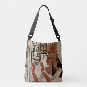 Ägyptische Göttin Nefertari Tragetaschen Mit Langen Trägern