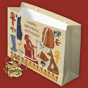 Ägyptische Grafik-Collage aus dem alten Ägypten Große Geschenktüte