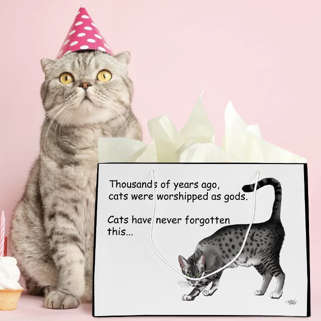 Ägyptische Gray Tabby Cat Große Geschenktüte (Von Creator hochgeladen)