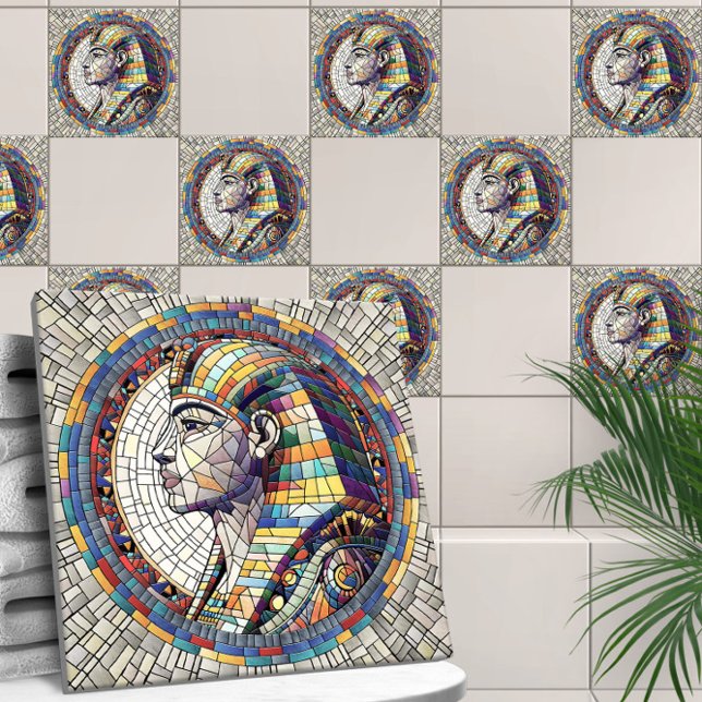 Ägyptische Große Sphinx - Mosaikkunst Fliese (Von Creator hochgeladen)