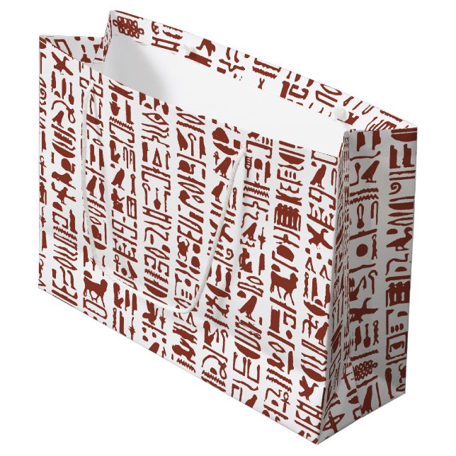 Ägyptische Hieroglyph große Geschenktasche Geschenktüte (Vorderseite Schrägansicht)
