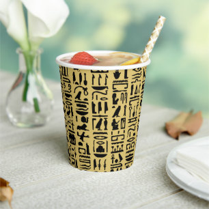 Ägyptische Hieroglyph Pappbecher