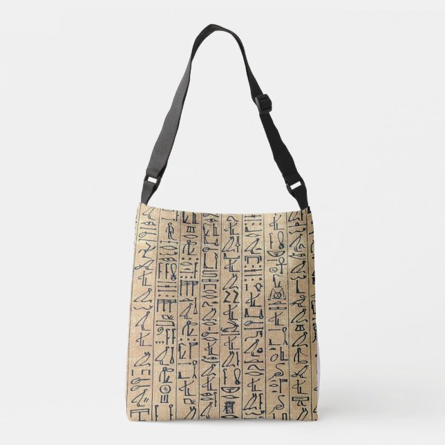 Ägyptische Hieroglyph-Tasche Tragetaschen Mit Langen Trägern (Rückseite)