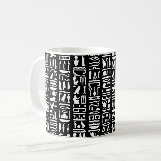 Ägyptische Hieroglyph-Tasse Kaffeetasse (Vorderseite Links)