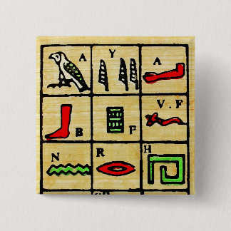 Ägyptische Hieroglyphen, alphabetische Symbole Button