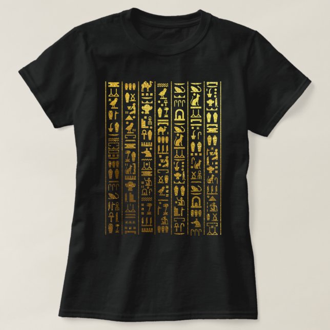 Ägyptische Hieroglyphen - Altes Ägypten T-Shirt (Design vorne)