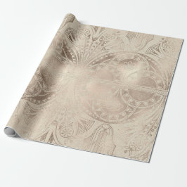 Ägyptische Hieroglyphen Antike Blume Mauerzement Geschenkpapier