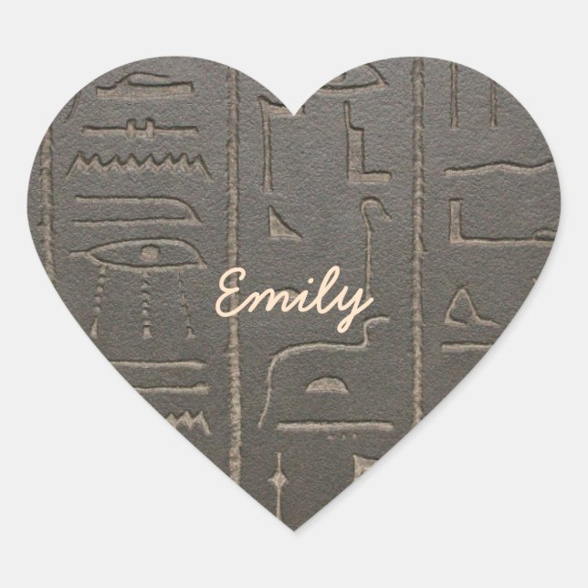 Ägyptische Hieroglyphen Antikes Ägypten Herzschrei Herz-Aufkleber (Vorderseite)