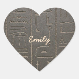 Ägyptische Hieroglyphen Antikes Ägypten Herzschrei Herz-Aufkleber