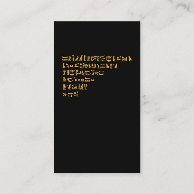 Ägyptische Hieroglyphen Antikes Ägypten Visitenkarte (Vorderseite)