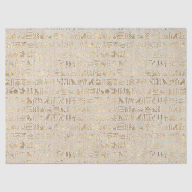 Ägyptische Hieroglyphen auf der Ivorischen Dekoupa Seidenpapier (Vorderseite)