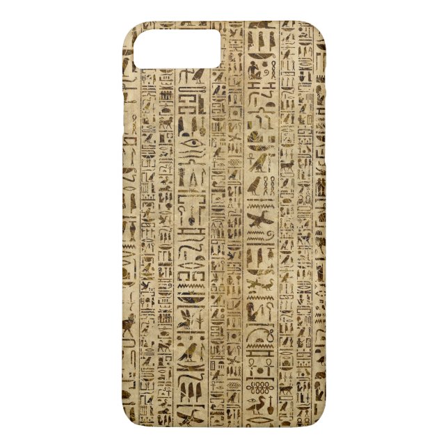 Ägyptische Hieroglyphen auf Papyrus Case-Mate iPhone Hülle (Rückseite)