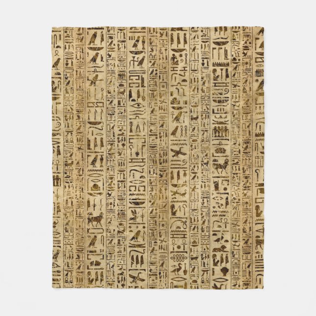 Ägyptische Hieroglyphen auf Papyrus Fleecedecke (Vorderseite)