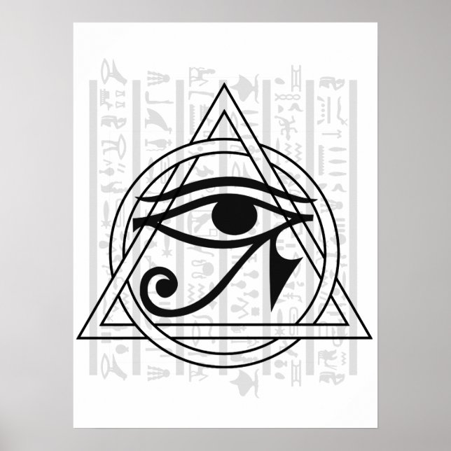 Ägyptische Hieroglyphen - Auge des Horus Poster (Vorne)