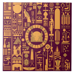 Ägyptische Hieroglyphen Fliese