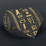 Ägyptische Hieroglyphen Gold auf Leder Krawatte<br><div class="desc">Ägyptische Hieroglyphen Gold auf Leder</div>