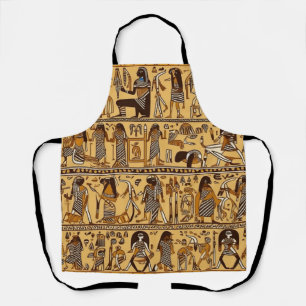 Ägyptische Hieroglyphen Gold und Braun Schürze