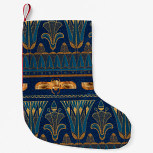 Ägyptische Hieroglyphen Goldbeetles Goldener Glit Kleiner Weihnachtsstrumpf