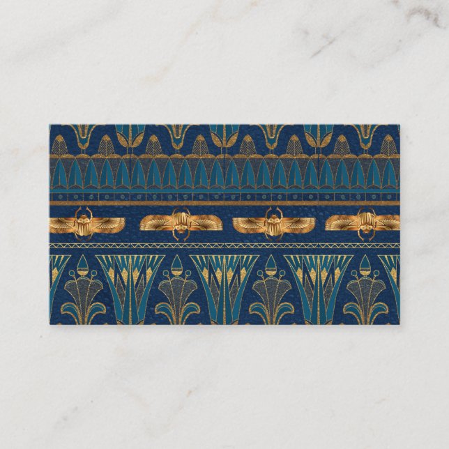 Ägyptische Hieroglyphen Goldbeetles Goldener Glitz Visitenkarte (Vorderseite)