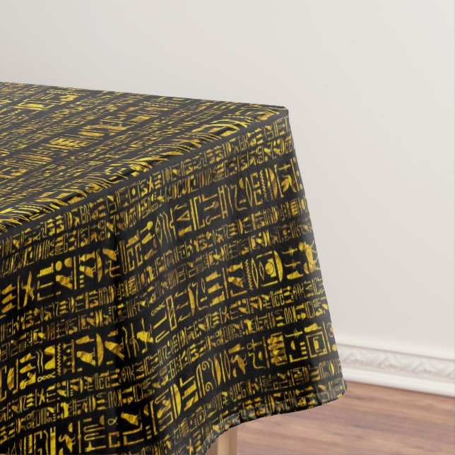 Ägyptische Hieroglyphen, goldene Baumwolle Tischdecke (Beispiel)