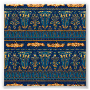 Ägyptische Hieroglyphen Goldkäfer Goldener Glitzer Fotodruck
