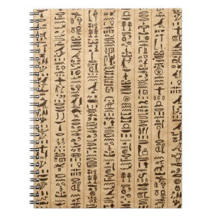 Ägyptische Hieroglyphen: Grunge Nahtlose Magie Notizblock